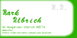 mark ulbrich business card